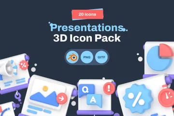 Präsentationen 3D Icon Pack