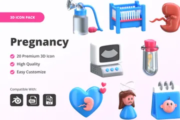 Pregnancy 3D Icon Pack
