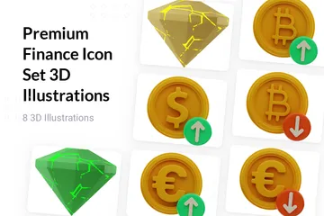 Premium-Finanzierung 3D Illustration Pack