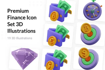 Premium-Finanzierung 3D Illustration Pack