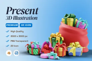 Present Boxes 3D Icon Pack