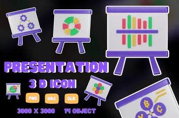Presentation 3D Icon Pack