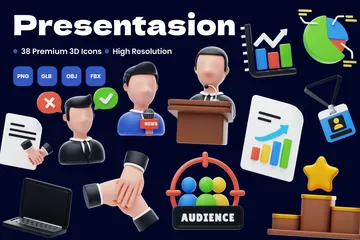 Presentation 3D Icon Pack