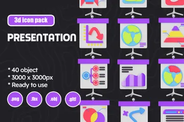 Presentation 3D Icon Pack