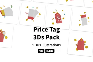 Price Tag 3D Icon Pack