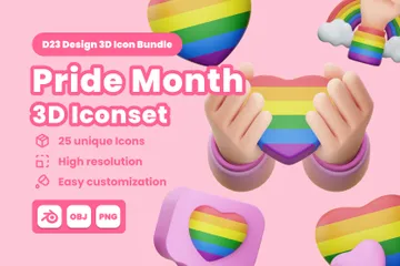 Pride Month 3D Icon Pack