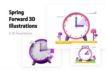 Primavera para frente Pacote de Illustration 3D