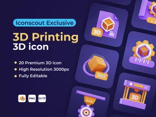 Printing 3D Icon Pack