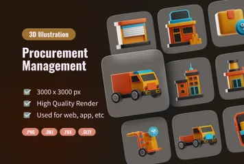 Procurement Management 3D Icon Pack