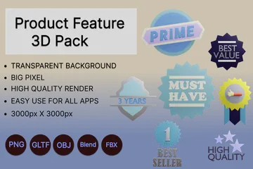 Product Feature 3D Icon Pack