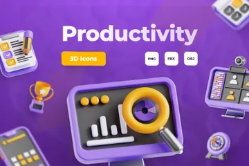 Productividad Paquete de Icon 3D