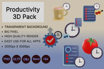 Productividad Paquete de Icon 3D