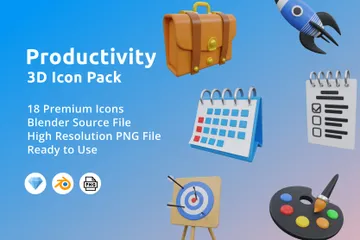 Productivité 3D Icon Pack