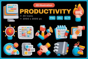 Productivity 3D Icon Pack