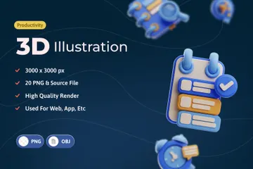 Productivity 3D Icon Pack