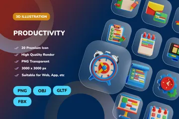 Productivity 3D Icon Pack
