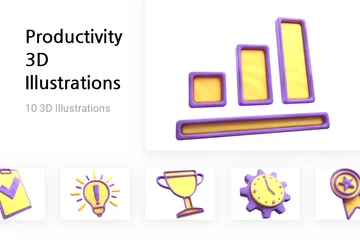 Productivity 3D Illustration Pack