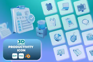 PRODUCTIVITY 3D Icon Pack