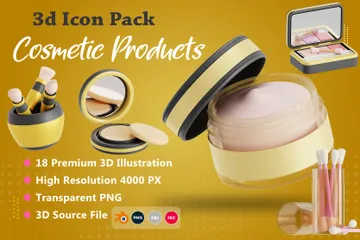 Produtos cosméticos Pacote de Icon 3D