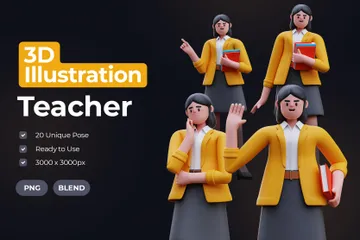 Professeur Pack 3D Illustration