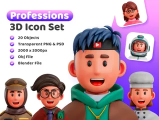 Profession 3D Illustration Pack