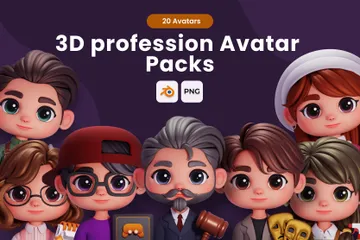 Profession Avatars 3D Icon Pack
