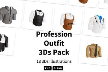 Profession Outfit 3D Icon Pack