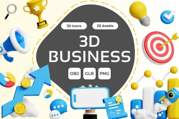 Professional Business 3D Icon Pack