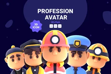 Avatar de profissão Pacote de Icon 3D