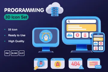 Programação Pacote de Icon 3D