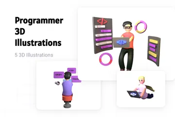 Programmer 3D Illustration Pack