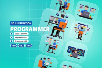 Programmeur Pack 3D Illustration