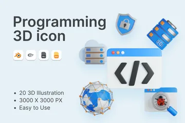 Programmierung 3D Icon Pack