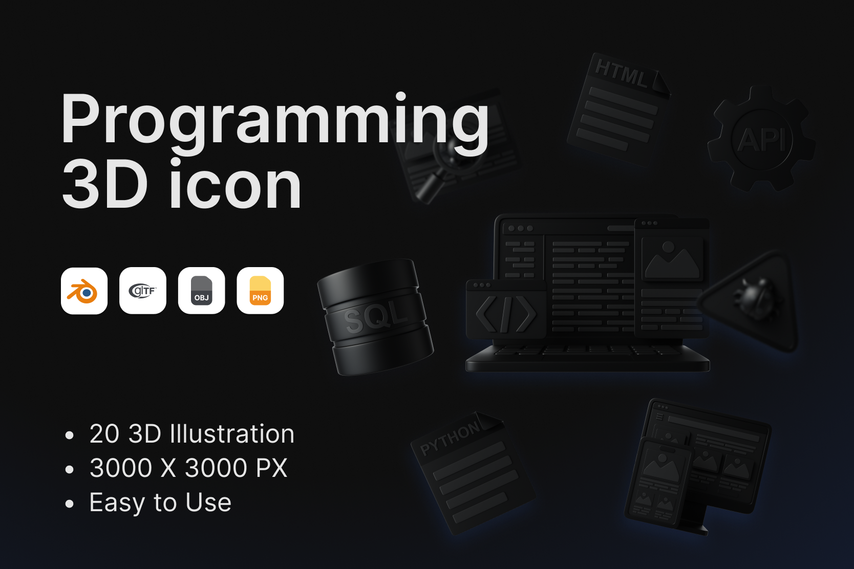 Programming 3D Icon Pack - 20 Free Download Design & Development 3D ...