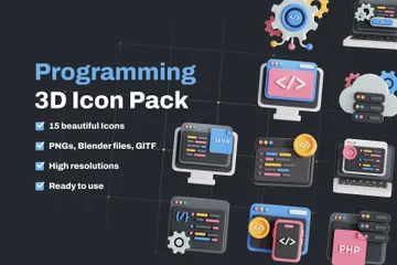 Programming 3D Icon Pack