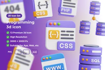 Programming 3D Icon Pack