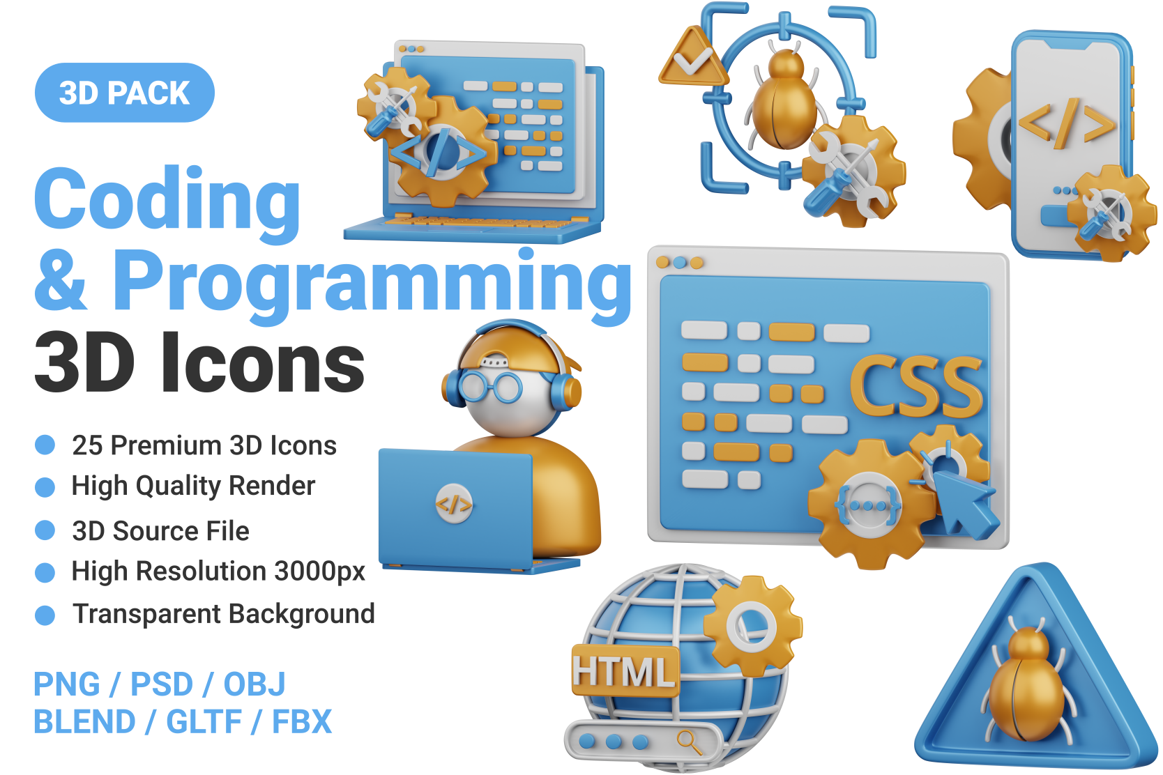 Premium Programming And Coding 3D Illustration pack from Design ...