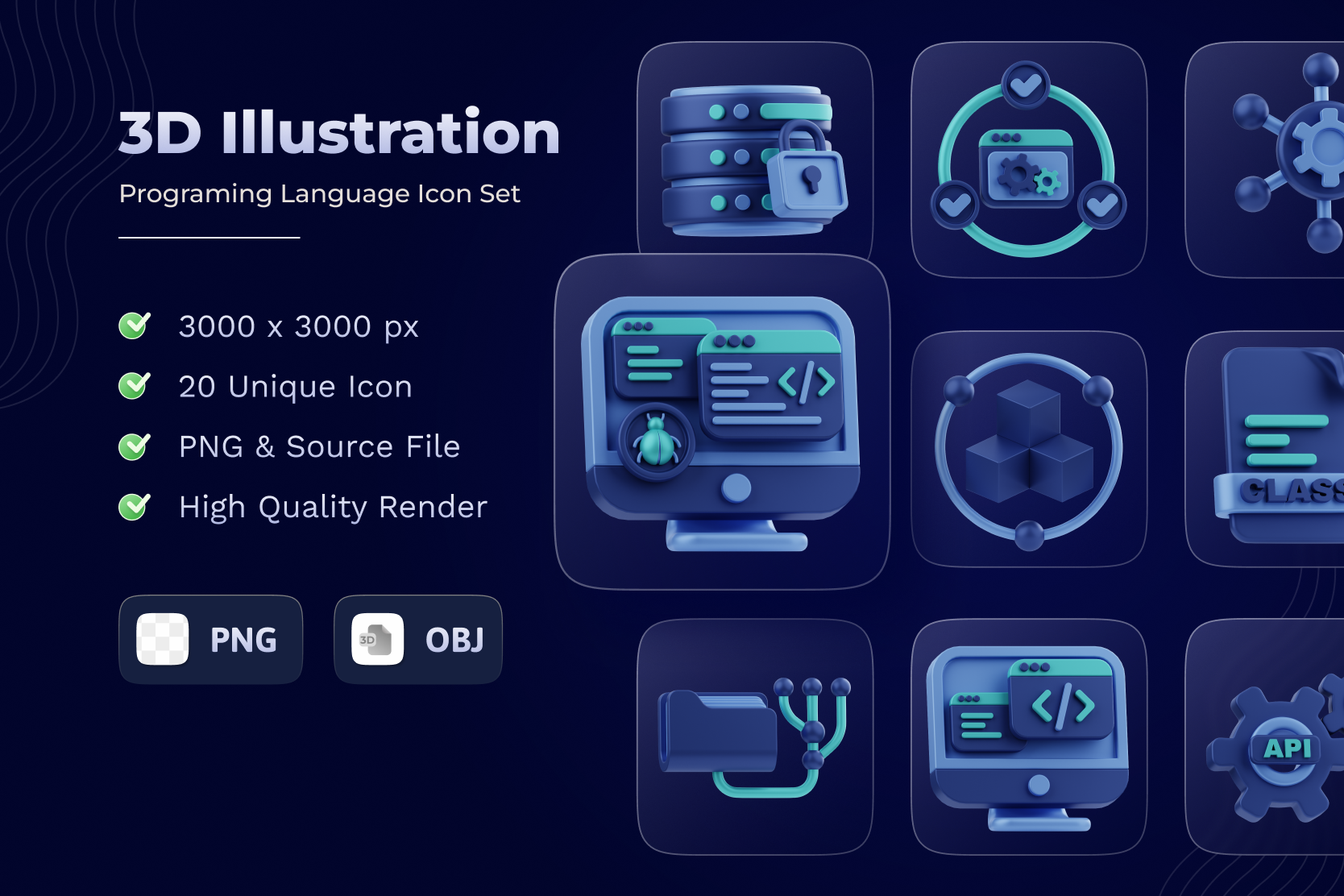 Programming Language 3D Icon Pack - 20 Free Download Design ...