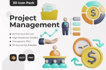 Project Management 3D Illustration Pack