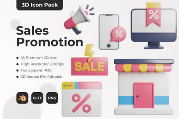 Promoção de vendas Pacote de Icon 3D