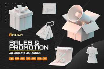 Vendas e promoção Pacote de Icon 3D