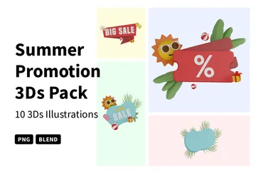 Promoção de verão Pacote de Icon 3D
