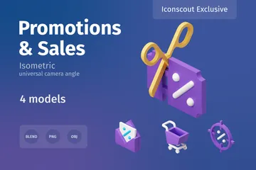 Promociones y ventas Paquete de Illustration 3D