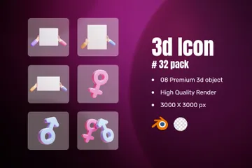 Promotional Ads 3D Icon Pack