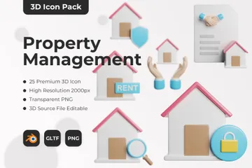 Property Management 3D Icon Pack