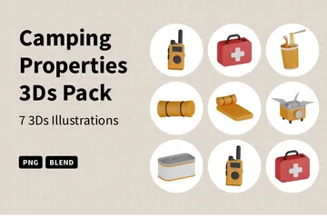 Propriétés de camping Pack 3D Icon