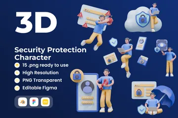 Protecciones de seguridad Paquete de Illustration 3D