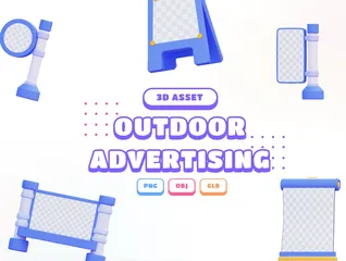 Publicidad exterior Paquete de Icon 3D
