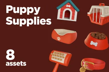 Puppy Supplies 3D Icon Pack