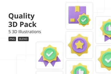 Qualité Pack 3D Icon